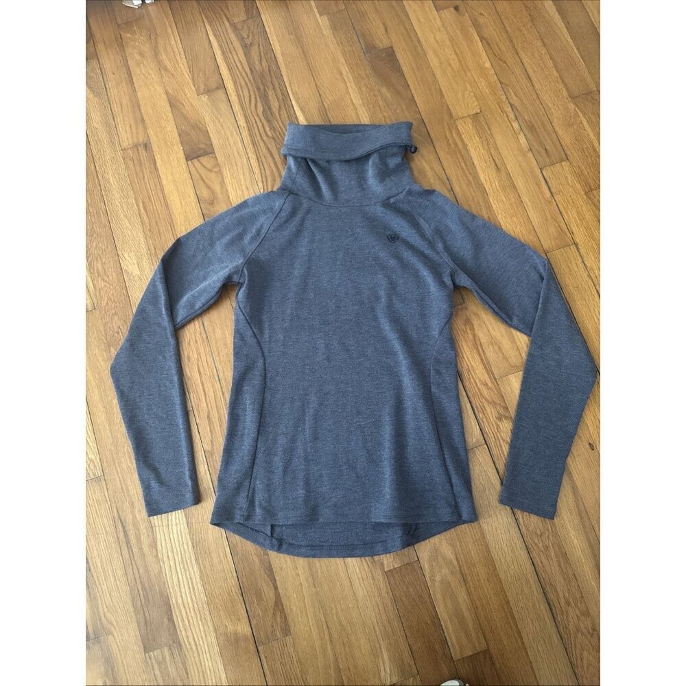 Ariat Tek Women's Canny Top Long Sleeve Funnel Neck Grey Size S